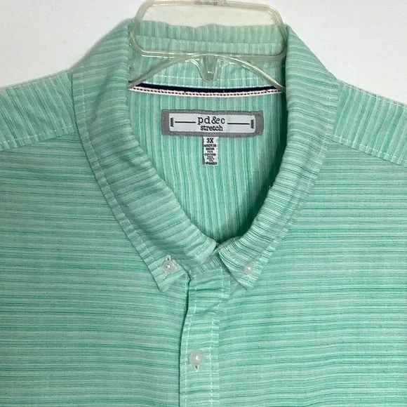 Light Green Casual Button Down Camp Shirt Size 3X - Picture 4 of 9